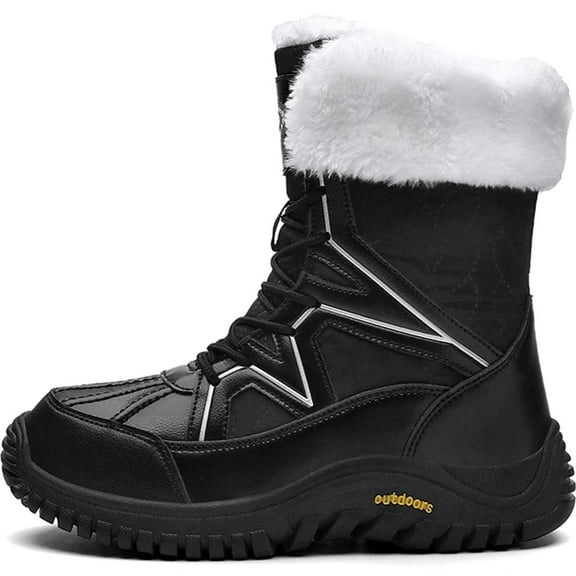 Tanleewa Mid-Calf Snow Boots for Women Shoe Size 5Adult Female