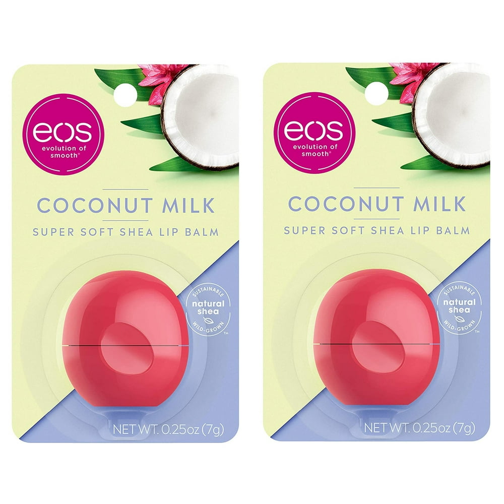EOS Super Soft Shea Lip Balm, Coconut Milk 0.25 oz (Pack of 2