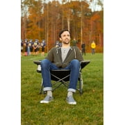GCI Outdoor Kickback Rocker Low Profile Rocking Camp Chair, Heathered Pewter