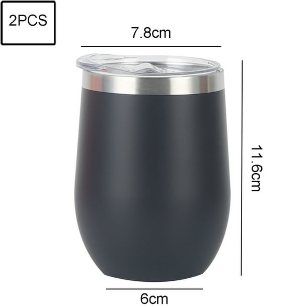Vaso de vino con aislamiento al vacío, taza de viaje portátil para bebidas frías y calientes, aislamiento al vacío de doble pared que mantiene las bebidas frescas, acero inoxidable de grado