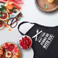 thumbnail image 2 of Rosoz Funny Bbq Delantales De Chef Negros Para Hombres May The Forks Be With You Delantales De Cocina Ajustables Con Bolsillo Impermeable A Prueba De Aceite Día Del Padre/Cumpleaños, 2 of 5