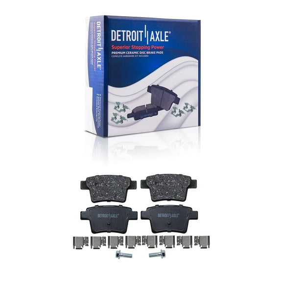 Detroit Axle - Rear Brake Pads for Ford Taurus Five Hundred Freestyle Mondeo Mercury Montego Sable Jaguar X-Type Ceramic Brake Pads Replacement