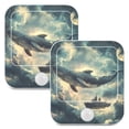 thumbnail image 7 of Yayeee 2-Pack Plug in LED Night Lights with Light Sensors Motion Detectors, Beige Floating Whale, 7 of 7
