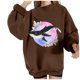 thumbnail image 1 of Sudadera extragrande de lana de manga larga con cuello redondo y estampado de océano salvaje para mujer Fridja fhghd280, 1 of 9
