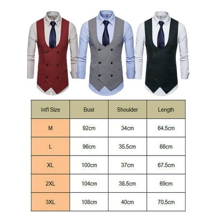 Luethbiezx Mens Formal Business Dress Vest Party Wedding Double