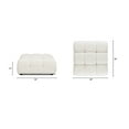 thumbnail image 5 of Marcel 36" Modular Modern Cocktail Ottoman Ivory White Boucle, 5 of 8