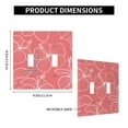 thumbnail image 3 of PAYOHTO Toggle Light Switch Wall Plate Pink Hibiscus Line Art Double Switch Cover Standard Size 2-Gang 4.50" x 4.5" Unbreakable Polycarbonate Thermoplastic, 3 of 6