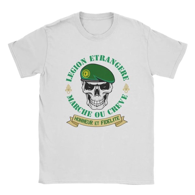 Camisetas de Legión extranjero para hombres algodón y mujeres camisas casuales versátiles de moda Vintage Harajuku manga corta divertida Tops diarios Unisex Verano