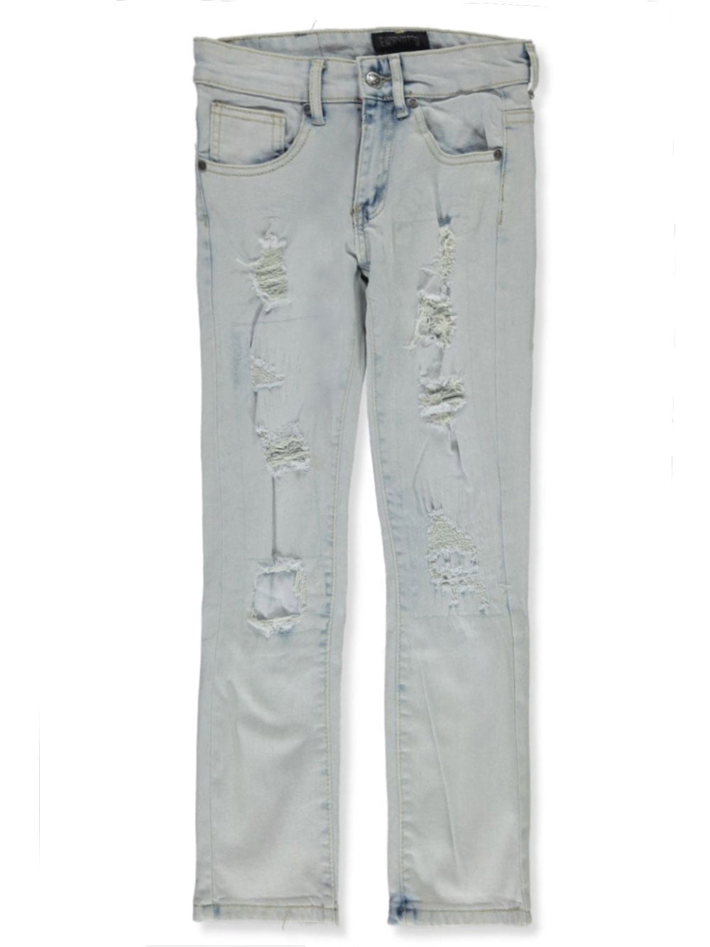Encrypted Boys' Rip-Patch Jeans - ice 