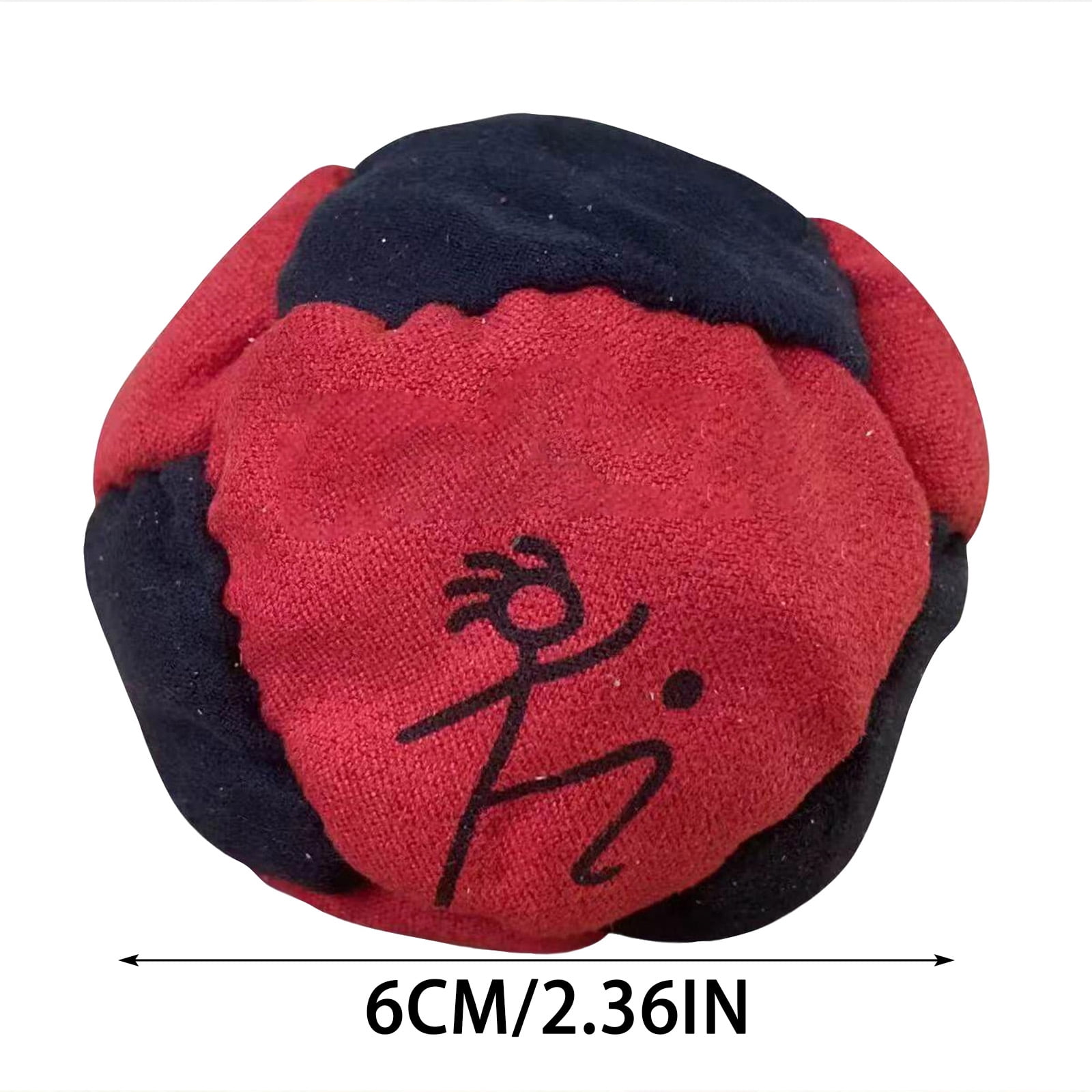 DirtBag Classic Footbag - Blue & Black Suede Hacky Sack - Slow Speed Control for Beginners & Freestyle - Embroidered Design Random one