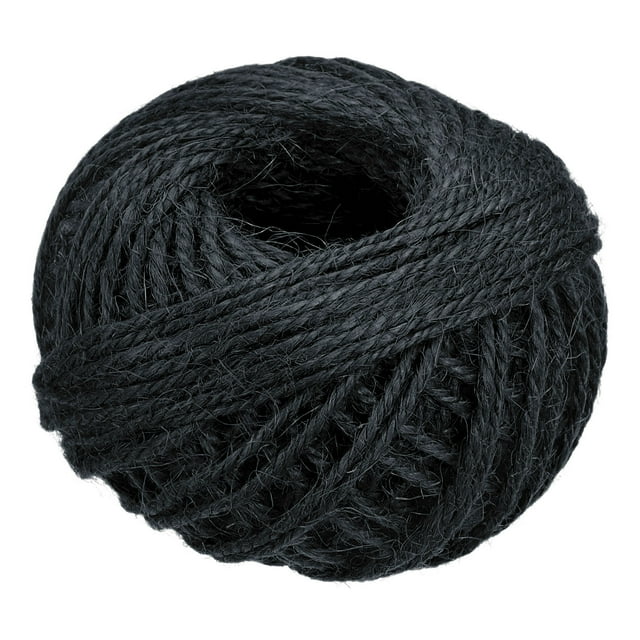 Unique Bargains 164 Feet 2mm Jute Twine, Jute Rope, Jute String Cords Black