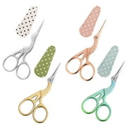 CAIDI Sewing Scissors, Sewing Embroidery Scissors with Leather Scissors Cover, Stainless Steel Crane Shape Scissors