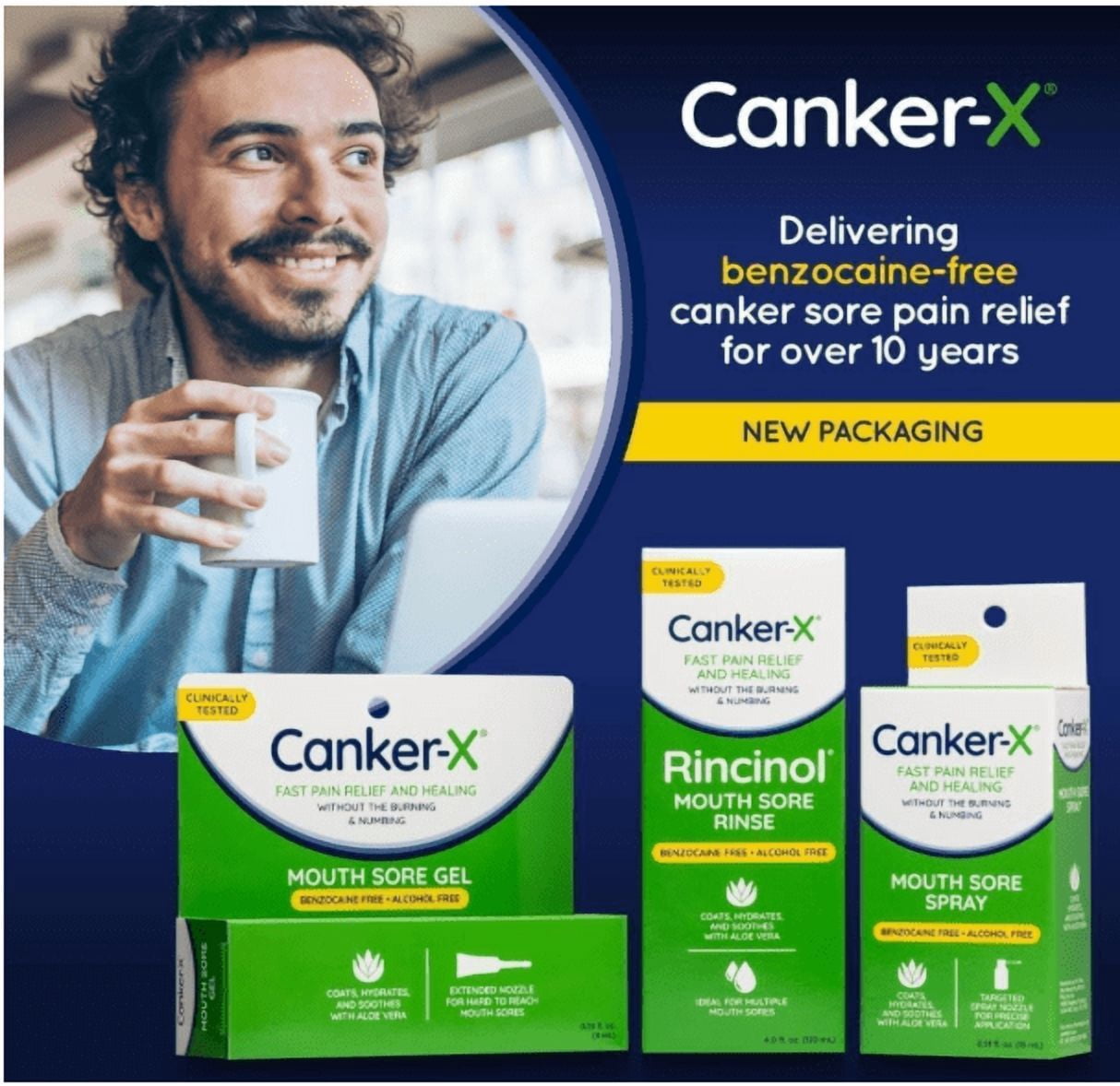 Canker-X Mouth Sore Spray, Oral Pain Relief from Canker Sores, & Mouth Sores, 0.51 fl. oz. (15 ml)
