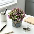 thumbnail image 2 of Clearance Artificial flowers under $10,Artificial Flowers Potted Plants Flowers In POTS Decorate Home Bathroom Kitchen Rustic Table Centerpiece Interior Outdoor Decor, 2 of 9