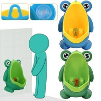 Huayishang Urinal for Toddlers Boys , Kids Urinal Frog Cartoon Design Boy Toilet Potty Training Urinal Wall Hung Urinal 1Pcs Bathroom Accessories Blue