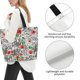 thumbnail image 3 of Fotbe Roses Mixed Zebra 1 Bolsa Tote Estética de Lona con Estampado para Mujer - Bolsa Reutilizable de Hombro Casual para Vacaciones, Compras, Trabajo y Gimnasio, 3 of 8
