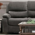thumbnail image 3 of Furniture of America Caddo Upholstered Fabric Dark Gray Reclining Sofa, 3 of 5