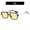 Bright black and yellow, variant on Mens Retro Square Frame Sunglasses Sun Protection PC Material Punk Fashion Eyewear Leopard Blue Lens Gray Film