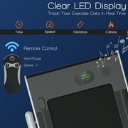 Costway Up To 7.5MPH 2.25HP 2-in-1 Folding Under Desk Treadmill W/Speaker Controller APP, Single Display Screen Silver