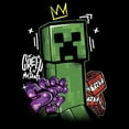 thumbnail image 2 of Women's Minecraft Creeper King Graphic Tee Black Medium, 2 of 4