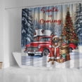 thumbnail image 4 of Santa is Coming Rhodesian Ridgeback Merry Christmas Xmas Noel Truck Tree Shower Curtain Ridgebacks Dog Lover Gifts Waterproof Bathroom Bathtub Curtain - 02023, 4 of 5