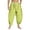 A-Green37, variant on XIAOCHA Men's Lime Green Harem Pants High-Waist Drawstring Waist Trousers Casual Loungewear & Beach Bottoms