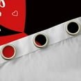 thumbnail image 4 of Manfei Kawaii Love Heart Blackout Curtains Set of 2 (52x84 Each) for Female Women Girls,Black Red Window Curtains,Romantic Couple Lover Curtains and Drapes,Microfiber Bedroom Decor, 4 of 6
