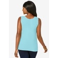 thumbnail image 2 of Jessica London Women's Plus Size Stretch Cotton Horseshoe Neck Tank, 2 of 6