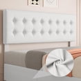 thumbnail image 6 of Memoryfield King Size Bed Frame with 4 Storage Drawers and Headboard, Faux Leather Upholstered Platform Bed Frame with Wooden Slats Support, No Box Spring Needed, White, 6 of 9