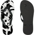 thumbnail image 3 of Dreamtimes Flip Flops Slippers Black White Pandas Cute Animals for Women Girl Men Sandals Beach Summer Shower Slippers, 3 of 5