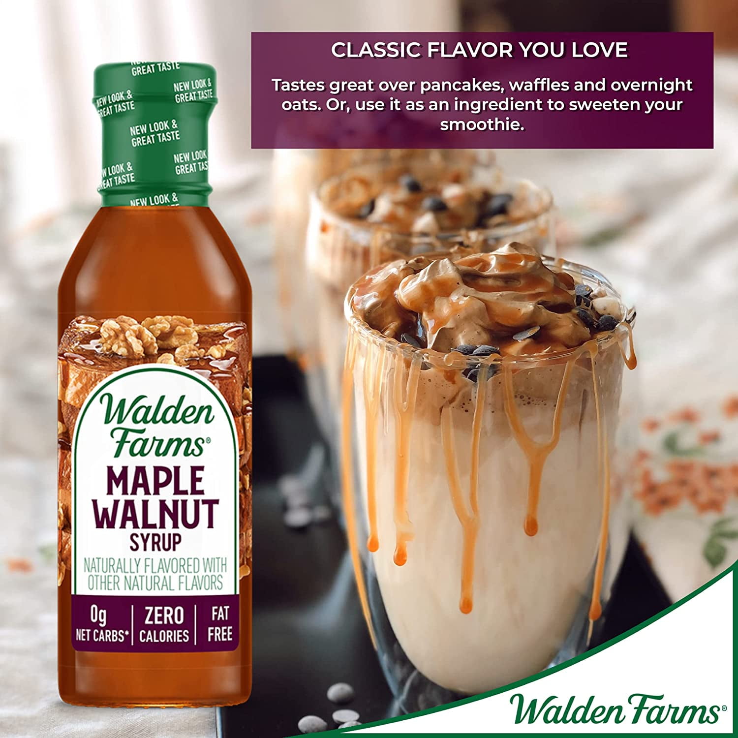 Walden Farms Maple Walnut Syrup 12 fl oz Pack of 3