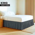 thumbnail image 2 of Falda de cama Utopia Bedding King, 41 cm, elástica gris caída, 2 of 6