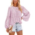 thumbnail image 2 of Tops de manga larga con estampado floral,Blusa de manga larga Blusa de manga larga redonda Blusa de manga larga con cuello redondo Máxima confiabilidad, 2 of 6