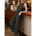 thumbnail image 5 of Czanzd Women's Cotton Gingham Two-Piece Outfit,Green,Size S, 5 of 6