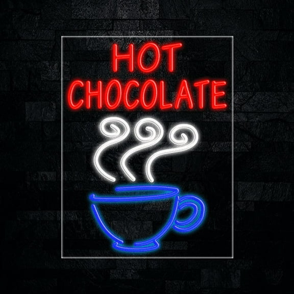 Hot Chocolate LED Neon Sign 22"L x 28"H #31731
