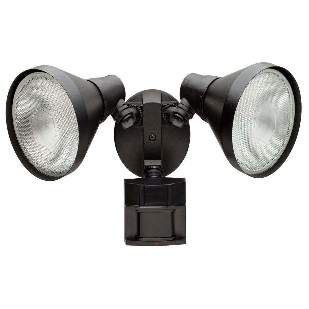 Defiant 180 Degree Black Motion-Sensing Outdoor Security Light (Store
