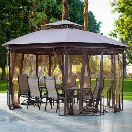 Belham Living Octagon 10 x 12 ft. Gazebo with Curtains