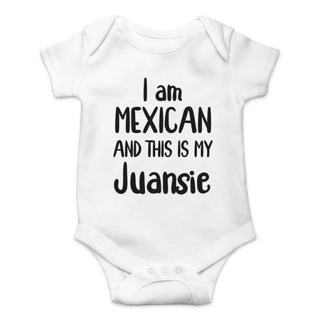 

CBTwear I Am Mexican And This Is My Juansie - Funny Hispanic Outfts - Cute Infant One-Piece Baby Bodysuit (12 Months White)