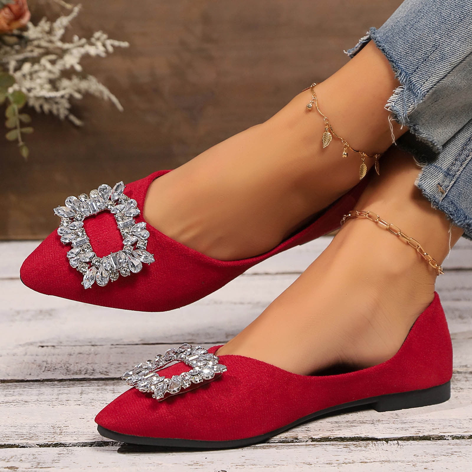 Women's Comfortable Flat Shoes - Round Toe Classic Cute Bow