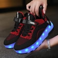 thumbnail image 3 of Yiomxhi Kids Roller Shoes, Boy Girl Sneakers with LED Light Wheels, Become Sport Sneaker for Birthday Christmas Children Gift, Adjustable Roller Skates Suitable for Men Women, 3 of 7