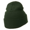 thumbnail image 4 of Christmas Embroidered Long Cuff Beanie - Olive OSFM, 4 of 5