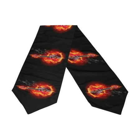 

POPCreation Music Guitar Table Runner 13x90 Inches Black Table Top Decoration