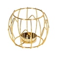 thumbnail image 1 of Candle Holder, Golden Pumpkin Shape Small Compact Tealight Candle Holder Clean Lines  For Gifts, 1 of 7