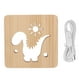 thumbnail image 1 of 3D Wooden Lamp, Dinosaur Hollow Pattern Warm White Light Wood Carving Lamp For Bedrooms ANGGREK Otros, 1 of 8