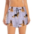 thumbnail image 4 of Lsque German Shepherd Dog Printed Women's Running Shorts with Liner Pockets,Elastic Quick Dry Workout Athletic Gym Yoga Shorts,Womens High Waist Shorts-Large, 4 of 9