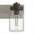 thumbnail image 4 of Hunter - Devon Park 4-light Onyx Bengal, Medium Size Vanity Light, Dimmable, Rustic Style, for Bedrooms, Dining, Living Rooms - 48023, 4 of 8