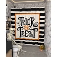 thumbnail image 5 of Halloween Trick or Treat Black Stripes Shower Curtain Set ，Waterproof Fabric Shower Curtains Shower Curtains for Bathroom,Bathroom Decor 54x"78", 5 of 6