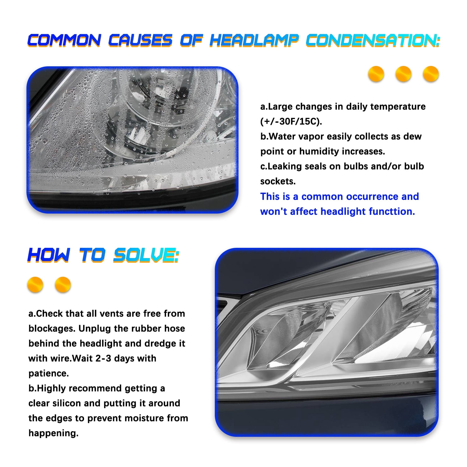 Headlights For 2013-2017 Chevy Chevrolet Traverse Left Driver Side Headlamps