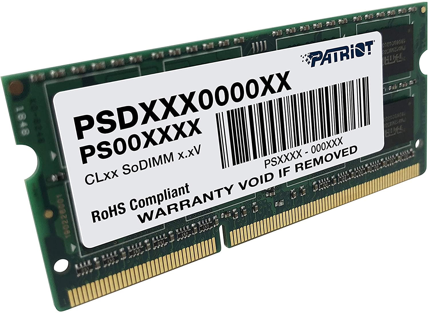 Patriot PSD34G1600L2S 4GB 1600MHz CL11 1.35V SODIMM Memory Module