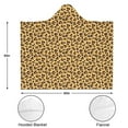 thumbnail image 3 of Wearable Blanket,Yellow and Brown Of Cheetah Print Hooded Wearable Sherpa Blanket for Adults & Teens,Winter Poncho Shawl Wrap Cape Thick Warm,50"x60", 3 of 5